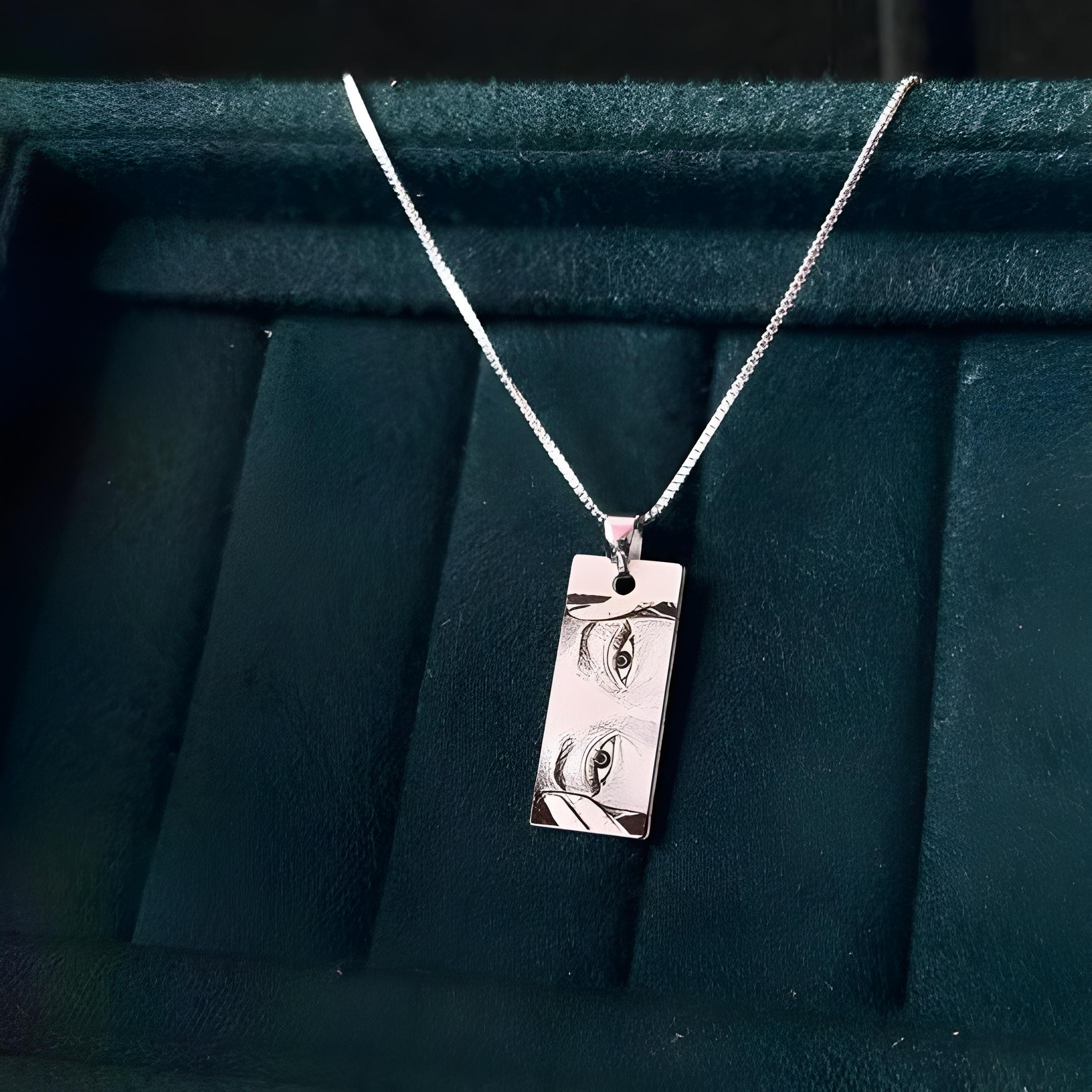 Custom Engraved Eye Pendant Necklace Personalized Jewelry for Women