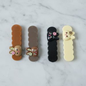 Cute Bunny Cartoon Decorative Hair Clips Set (4 Pc)