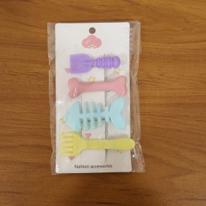 Cute Food Shape Hair Clip Set (4 Pc)