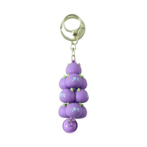 Cute Cartoon Cloud Stack Keychain with Bell (1 Pc , Mix Color)