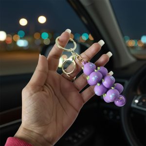 Cute Cartoon Cloud Stack Keychain with Bell (1 Pc , Mix Color)