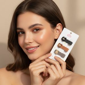 Cute Character Bow Decorative Hair Clip Set (3 Pc)