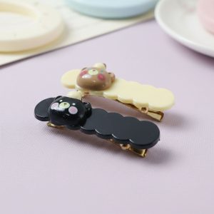 Cute Teddy Hair Clips Set (2 Pc)