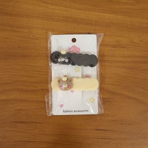 Cute Teddy Hair Clips Set (2 Pc)