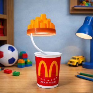 French Fries Style LED Desk Lamp with Pen Holder Flexible Study Lamp