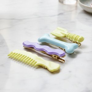 Decorative Alligator Hair Clips Set for Girls & Women – Cute Styling Pins (4 Pc)