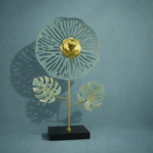 Modern Metal Flower Table Decor Showpiece for Home and Office