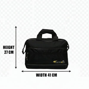 Defender Laptop Bag 15.5 Inch – Office Laptop Briefcase with Shoulder Strap (Black)