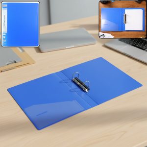 Aerotix A4 2-D Ring Binder File Folder with Inside Pocket for School, Office