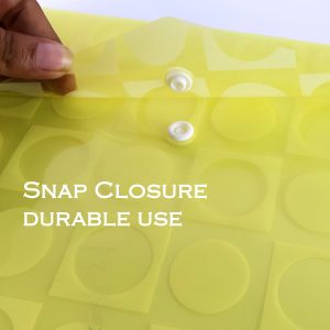 Mix Design A4 Plastic Document Folder with Patterned Button Closure