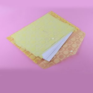 Mix Design A4 Plastic Document Folder with Patterned Button Closure