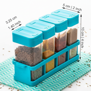 multipurpose spice rack with tray set of 4