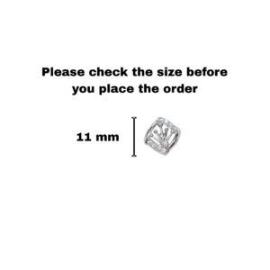 Rhodium Plated AD Crown Stud Earrings - Anti-Tarnish, Daily Wear for women and girls