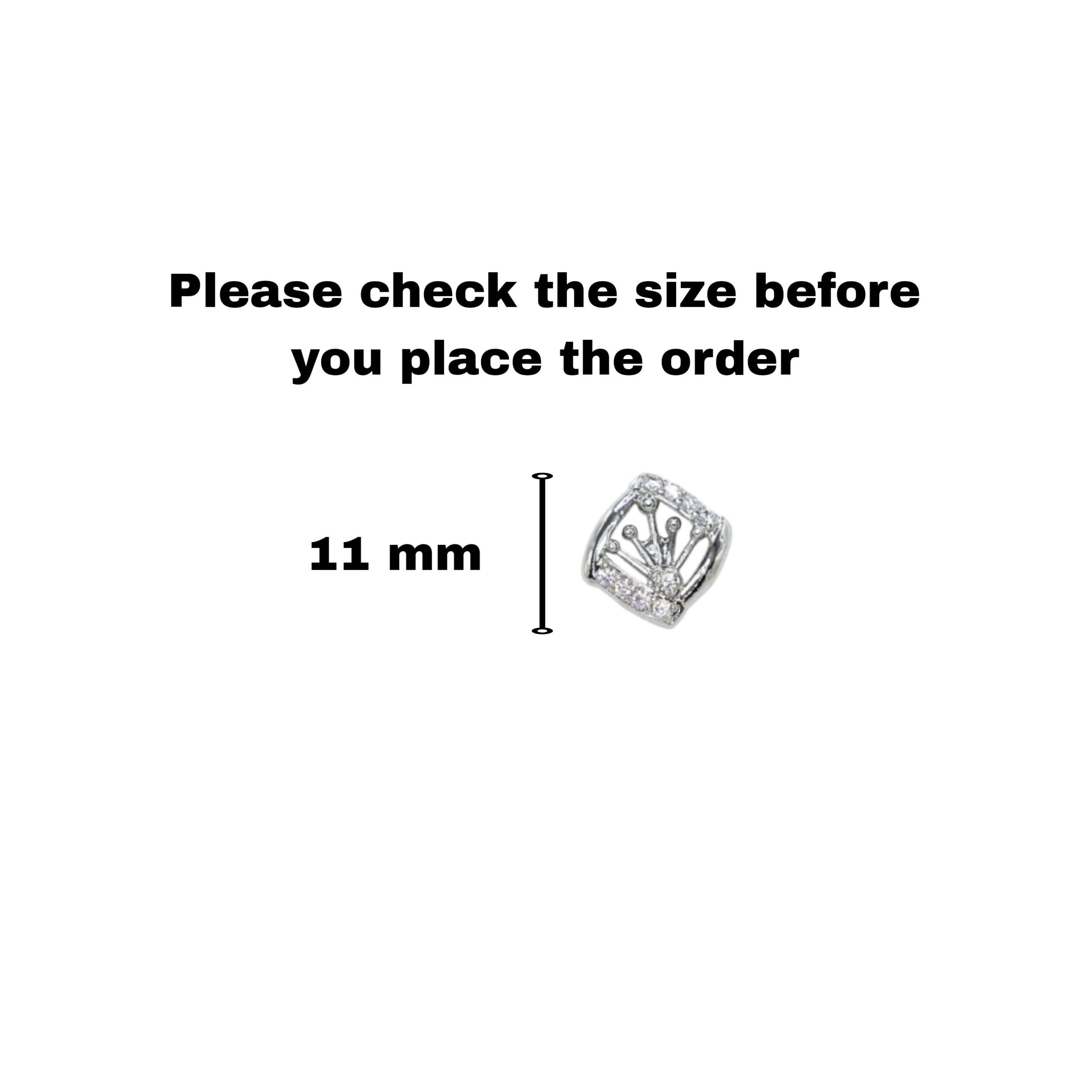 Rhodium Plated AD Crown Stud Earrings - Anti-Tarnish, Daily Wear for women and girls - Image 4