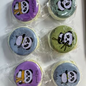 Panda Print Round Coin Pouch with Zipper & Wrist Strap for Kids and Gifting(DESIGN MAY VARY)