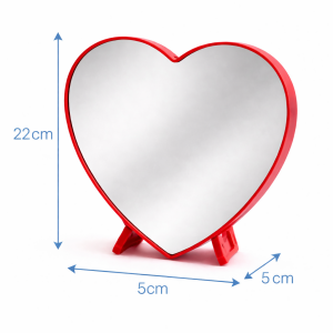 Red Heart Shape LED Night Lamp with Stand for Bedroom Table Decor