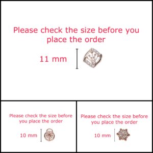 Rose Gold AD Stud Earrings Set | 3 Pair Combo | Diamond Look for women and girls