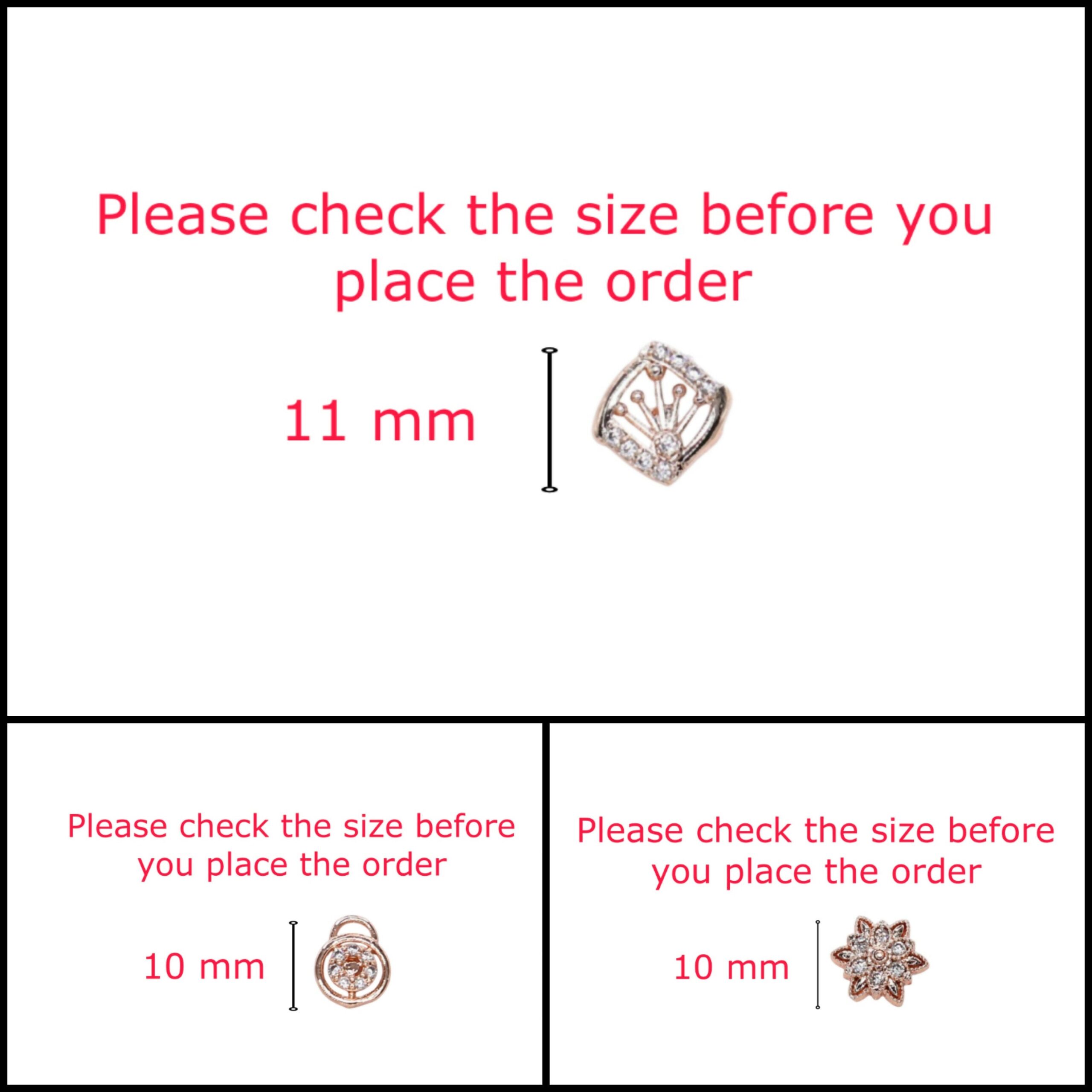 Rose Gold AD Stud Earrings Set | 3 Pair Combo | Diamond Look for women and girls - Image 4