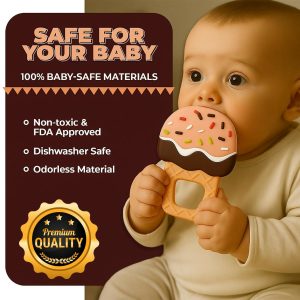Ice Cream Shaped Silicone Baby Teether