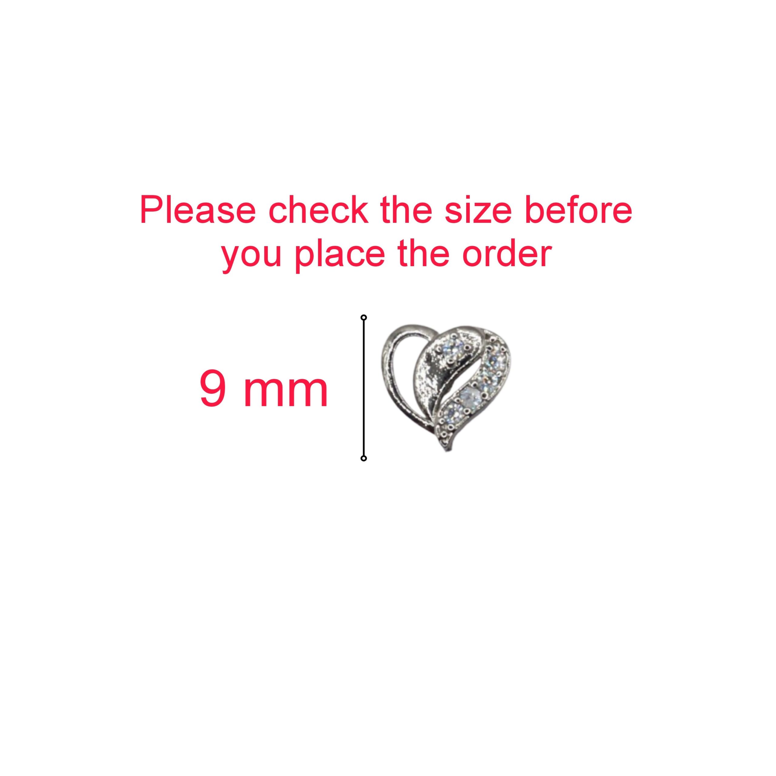 Sterling Silver Heart Stud Earrings with AD for women and girls - Image 4