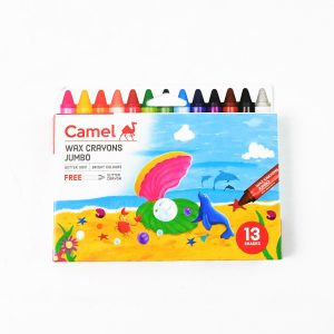 Camlin Wax Crayons Jumbo 13 Shades with Glitter Crayon