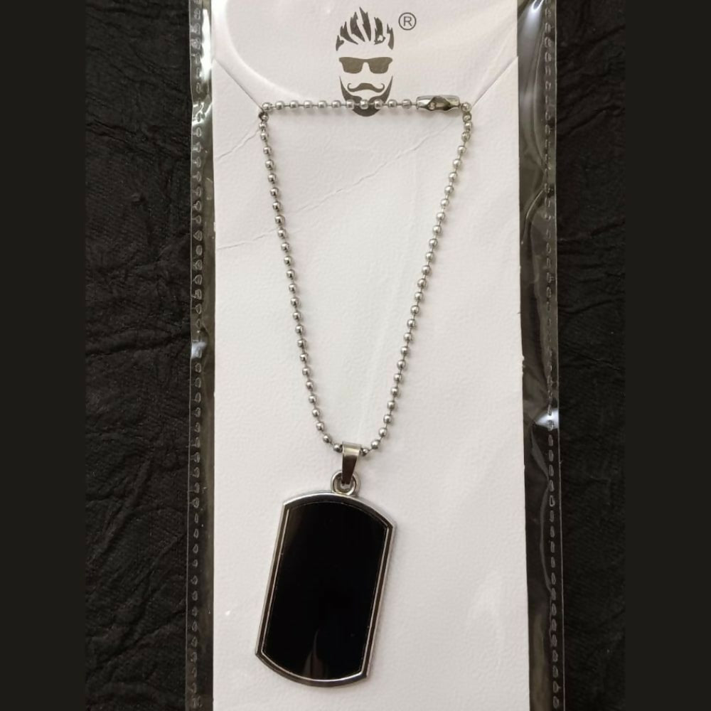 Elegant Black Shield Shape Pendant Necklace
