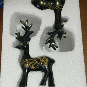 Decorative Deer Showpiece Set for Home, Table & Living Room Decor