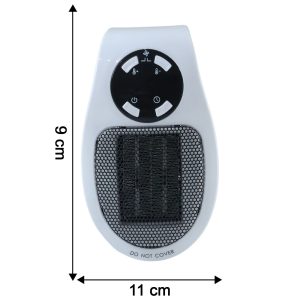 500W Portable Wall Plug Room Heater Compact Electric Space Heater