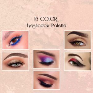 Premium 18-Color Shimmer Eyeshadow Palette (12 GM / 1 Pc)