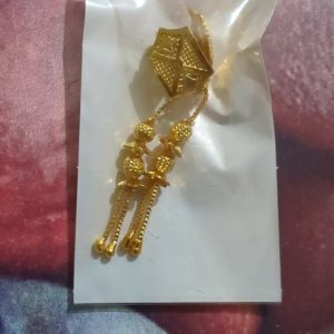 Long Chain Beads Golden Earrings for Women & Girls – Traditional Fancy Jewellery Gift