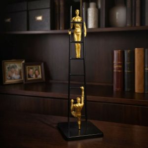 Modern Ladder Climbing Man Sculpture Decorative Table Showpiece