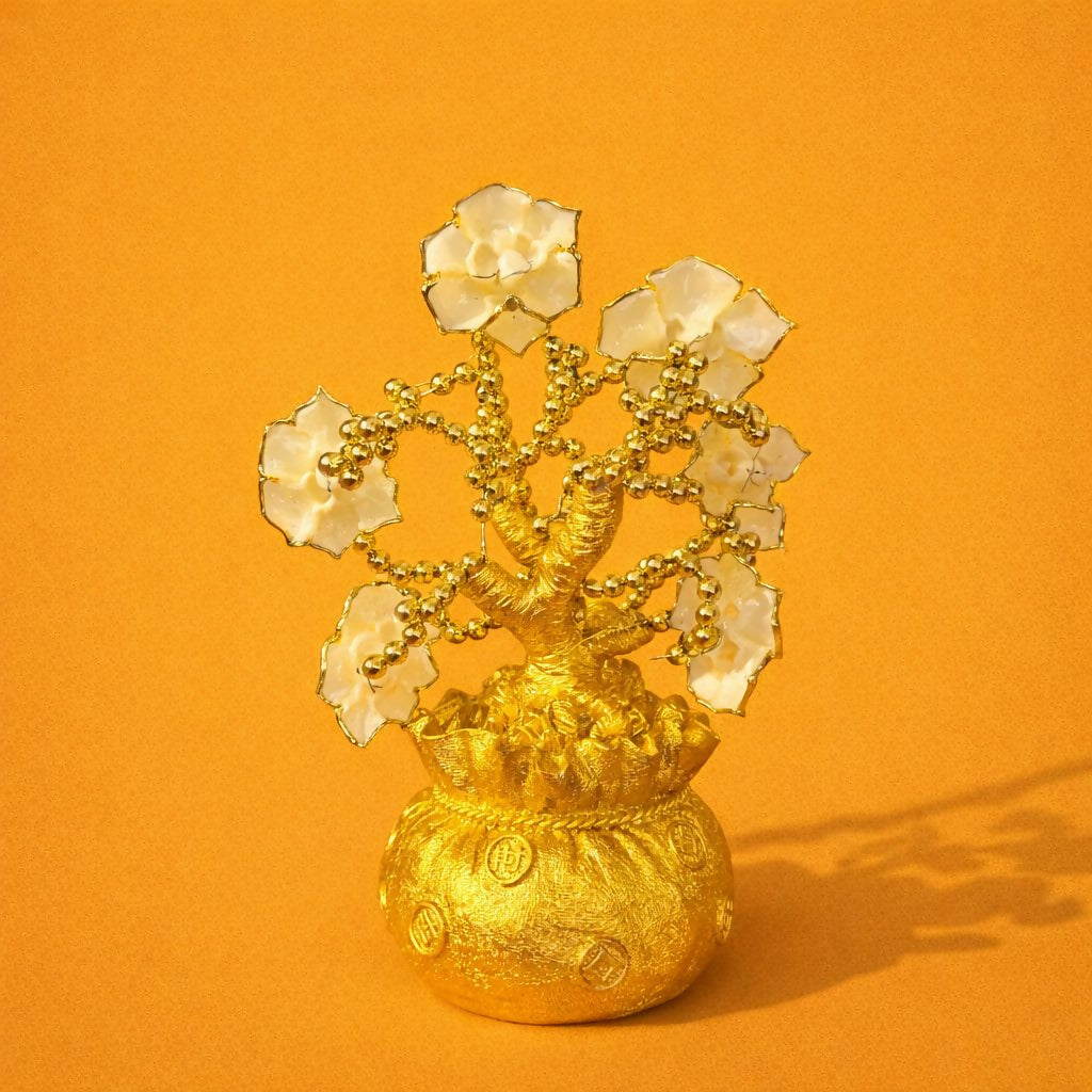 Golden Lucky Flower Tree Showpiece with Evil Eye Decor for Home(Color may vary) - Image 5
