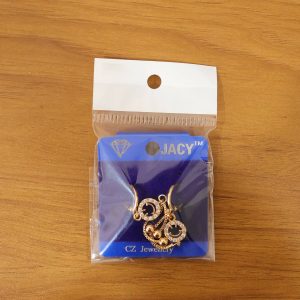 Gold-Tone Smiley Crystal Circle Tassel Drop Earrings for Women