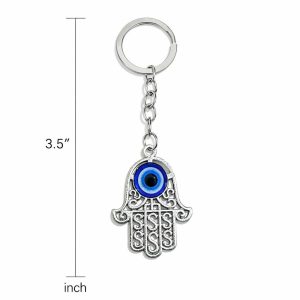 Hamsa Evil Eye Keychain for Car Keys, Bags & Protection Gifting