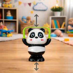Wind-Up Jumping Panda Toy with Moving Arms for Kids