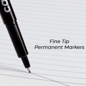 Camlin Fine Tip Permanent Marker – Black Color Precise Writing Markers (Pack of 10)