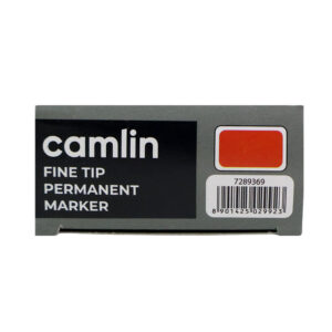Camlin Fine Tip Permanent Marker – Red Color Precise Writing Markers (Pack of 10)
