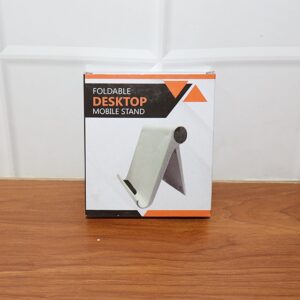 Plastic Foldable Desktop Mobile Stand (1 Pc / White)