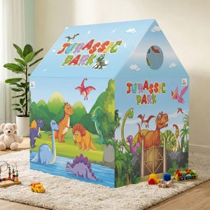 Jurassic Park Theme Foldable Kids Play Tent House with Pipe Frame Structure