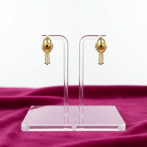 Nice 3 Line Golden Earrings for Women & Girls – Traditional Fancy Jewellery