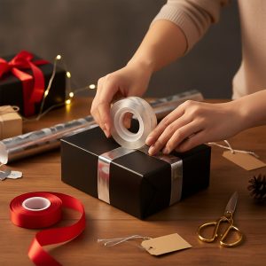 Crystal Clear Cello Tape Transparent Adhesive Packing Tape Rolls (33x18mm/8Pcs)