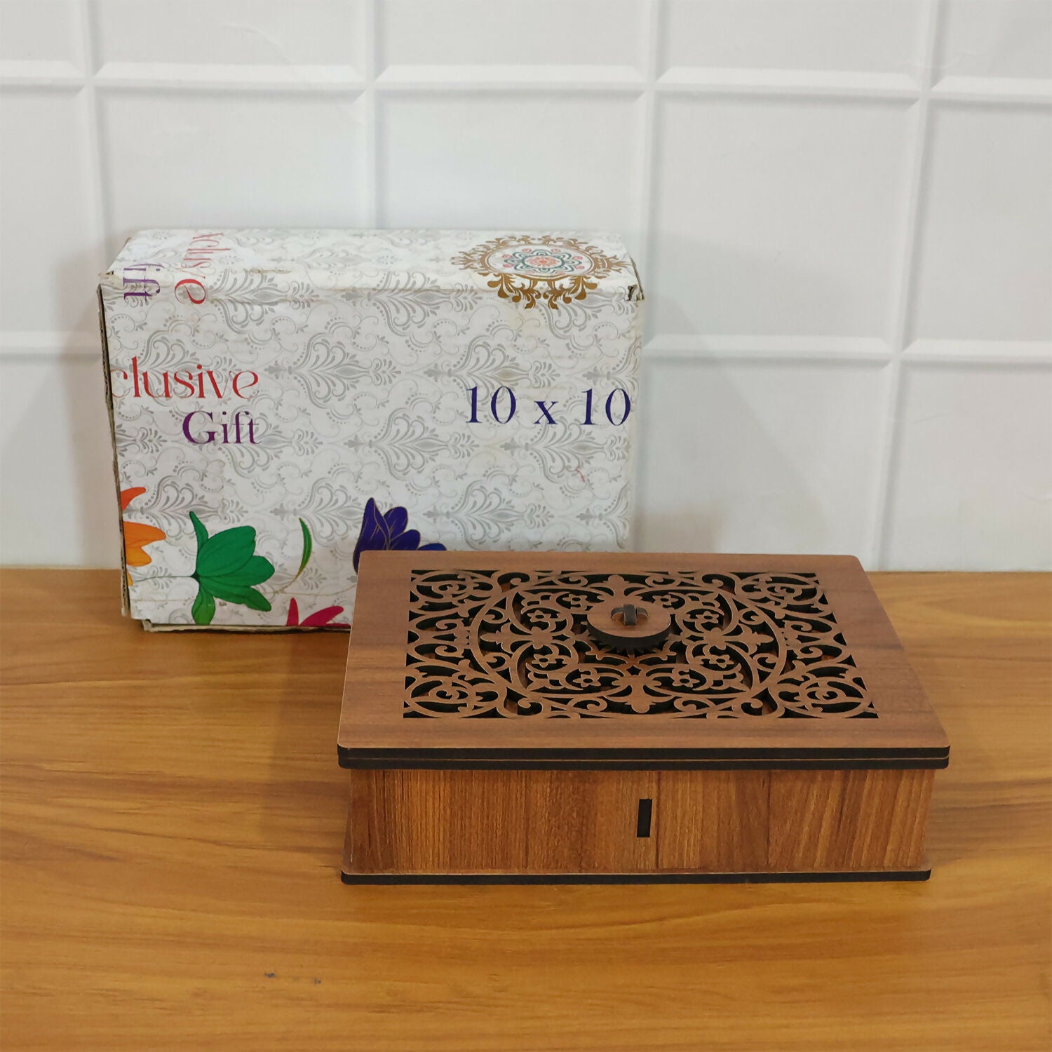 Premium Decorative Dry Fruit & Mukhwas Storage Box with 4 Compartments