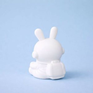 Silver Cute Bunny Astronaut LED Night Lamp for Kids Room & Desk Decor