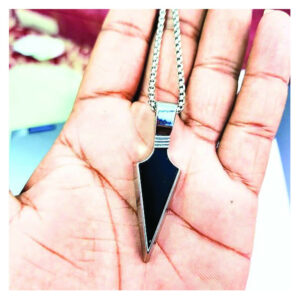 Silver chain with Black Arrow Pendant