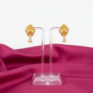 3 Drops Golden Earrings for Women & Girls – Traditional Fancy Jewellery Gift