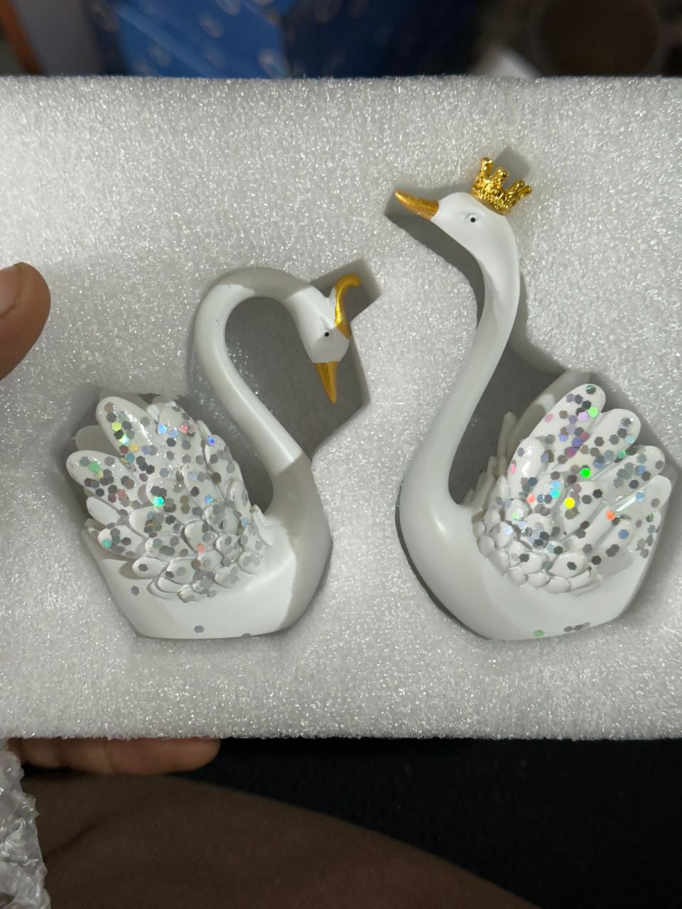 Decorative Swan Couple Showpiece Set for Home, Table & Gift Decor - Image 6