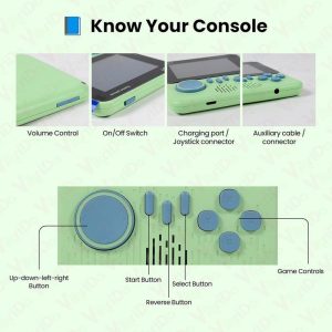 Sameo GameGear Retro Handheld Console with 666 Built-in Games