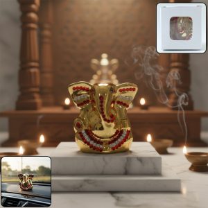 Golden Lord Ganesha Idol Decorative Showpiece (1 PC)