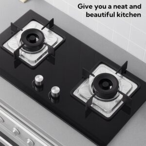 Aluminum Gas Stove Burner Protector Covers (10 Pc / 23x23 cm)