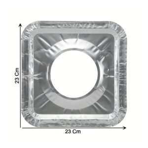 Aluminum Gas Stove Burner Protector Covers (10 Pc / 23x23 cm)